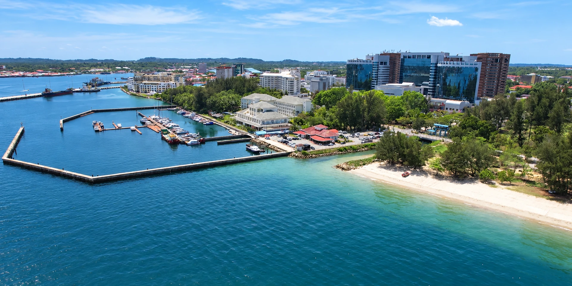 Labuan marina and waterfront buildings